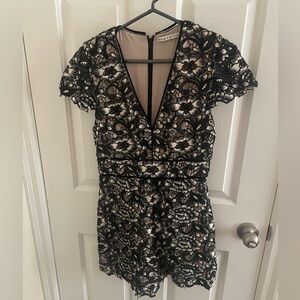 Alicia + Olivia Black and White Romper